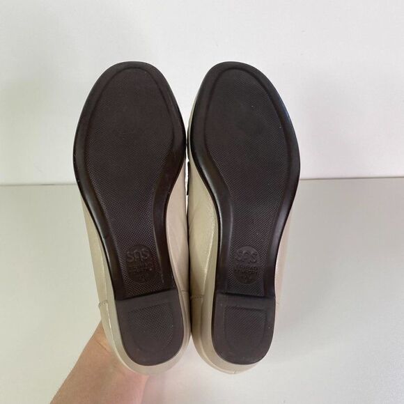 SAS Cream Leather Slip On Comfort Loafer - Picture 5 of 6